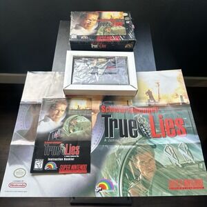 True Lies (SNES) CIB W/ Manual & Poster Partially Shrink Wrapped 95% Exc. Cond.